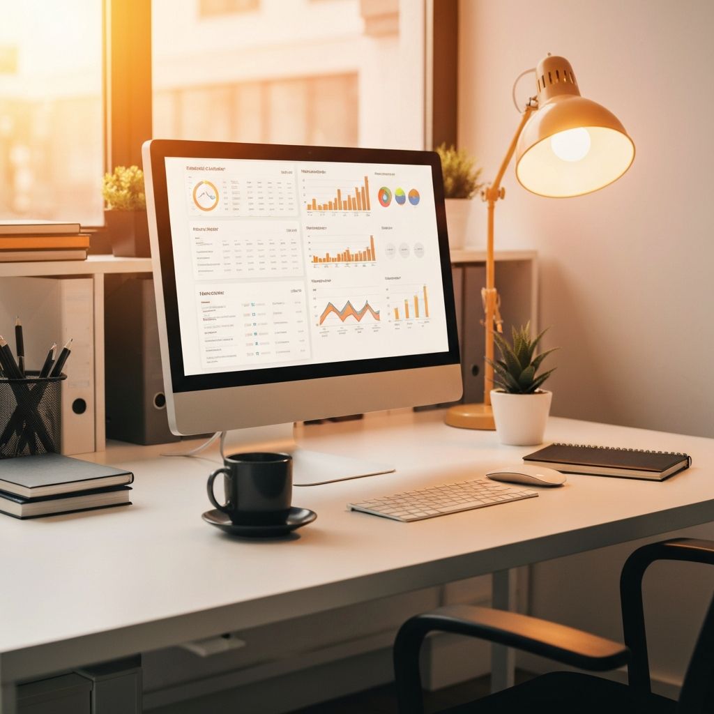 Modern office technology workspace